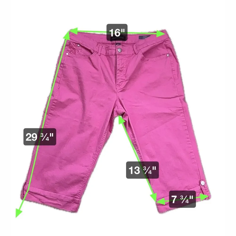 Gloria Vanderbilt Womens Aiden Skimmer Capri 14 Pink